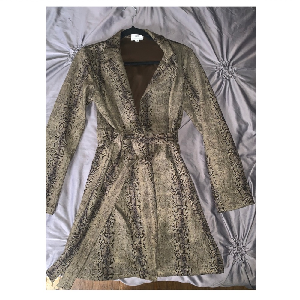 Snake print coat